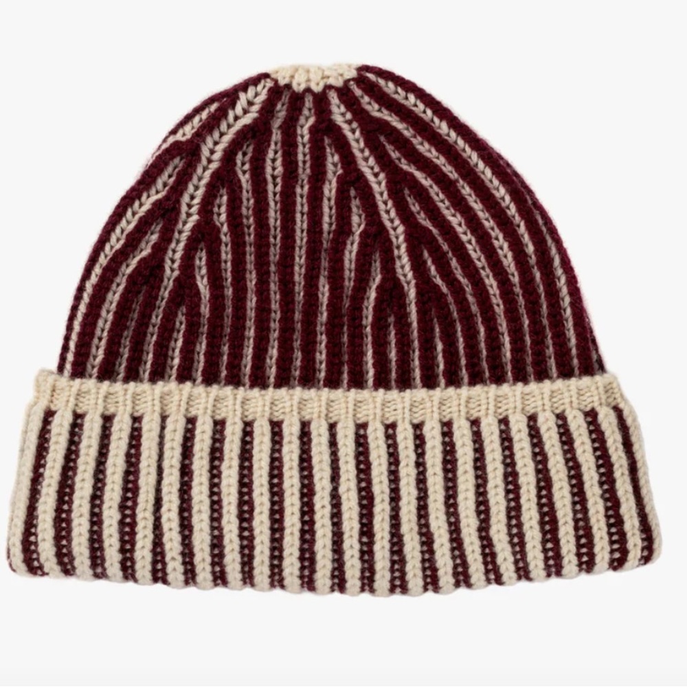 Rosie sudden two tone ribbed beanie